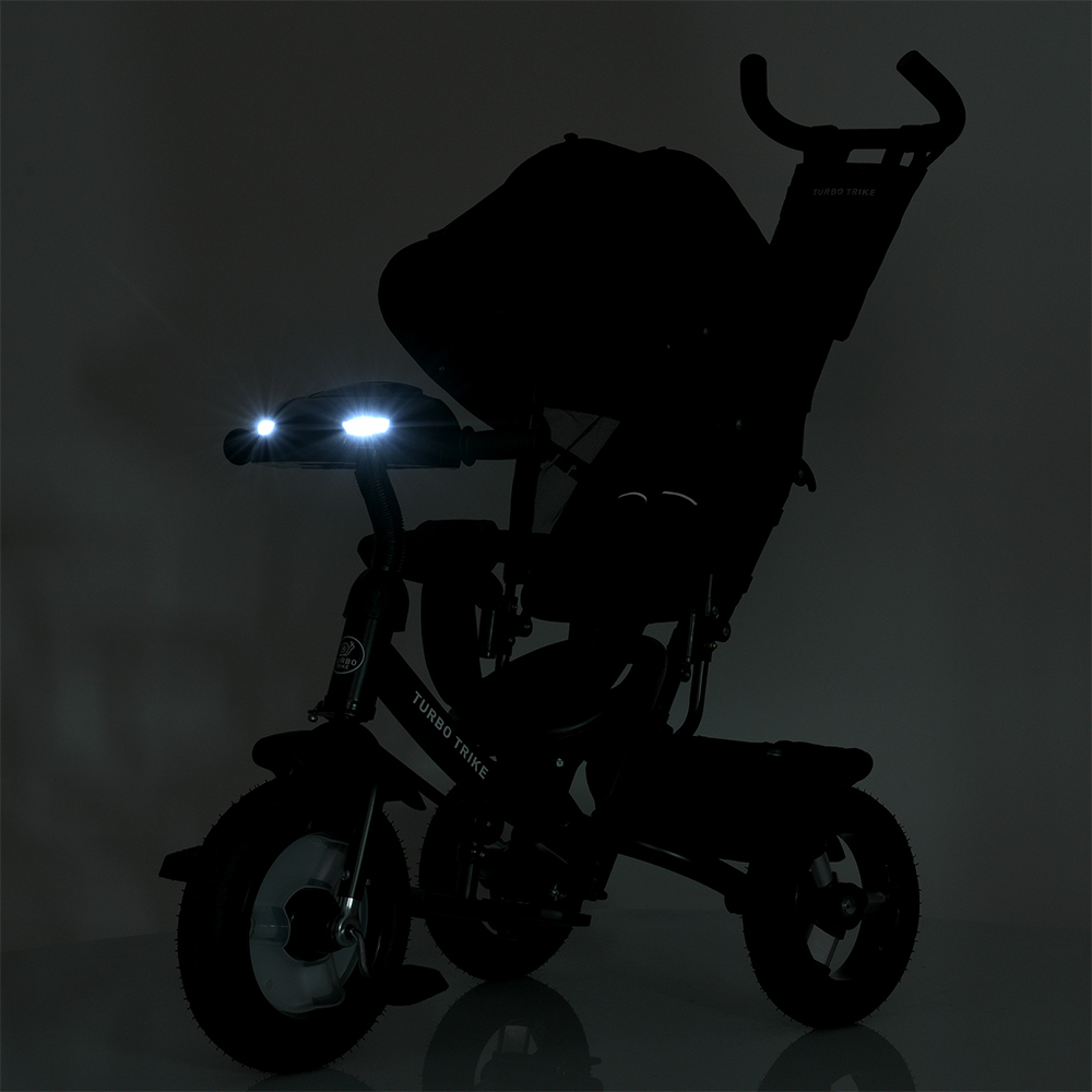 Велосипед триколісний Turbo Trike MT 1006-1 з батьківською ручкою Чорний - фото 4 Велосипед триколісний Turbo Trike MT 1006-1 з батьківською ручкою Чорний - фото 4
