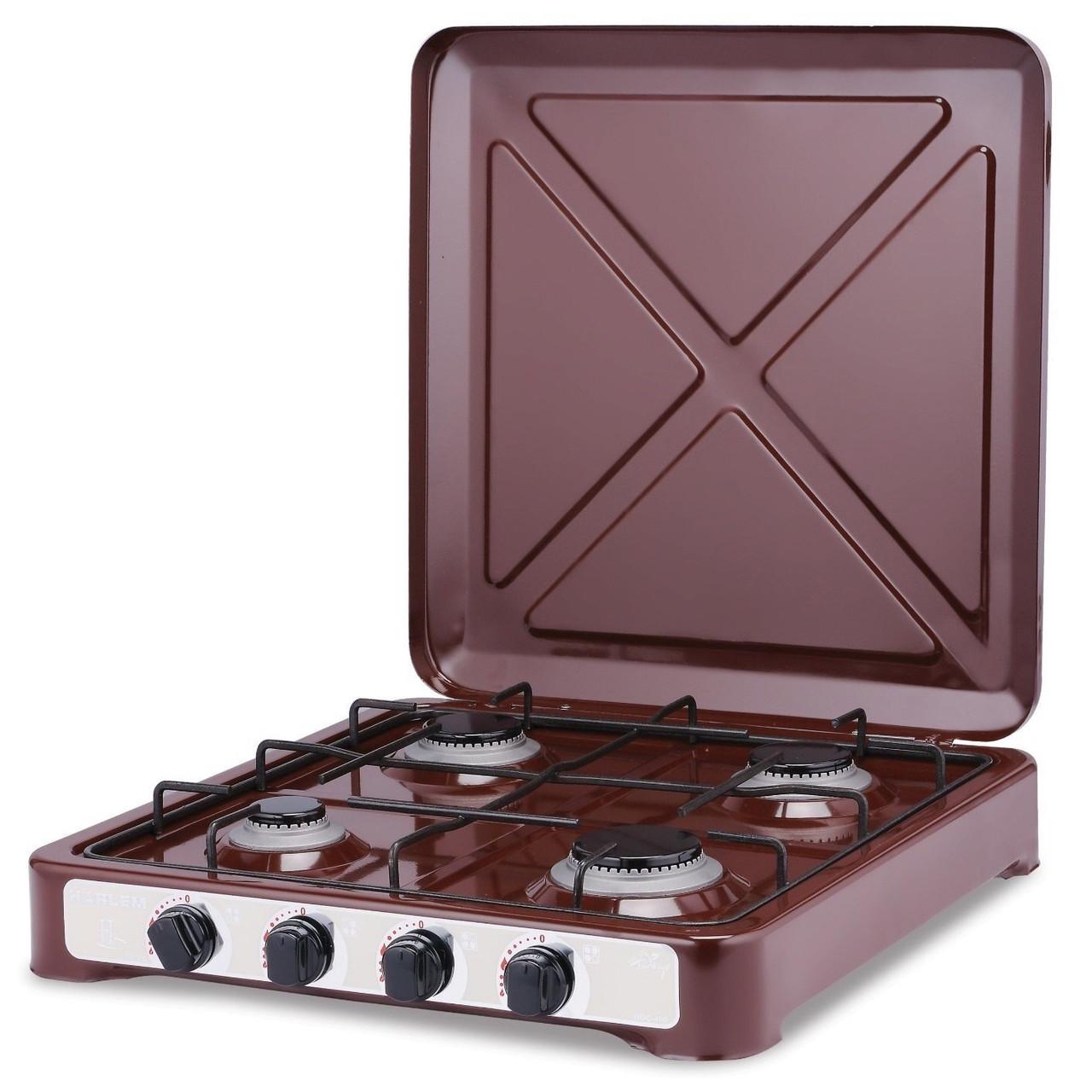 ᐉ Плита настольная газовая Harlem O400-BROWN 5850 Вт 4 конфорки ...