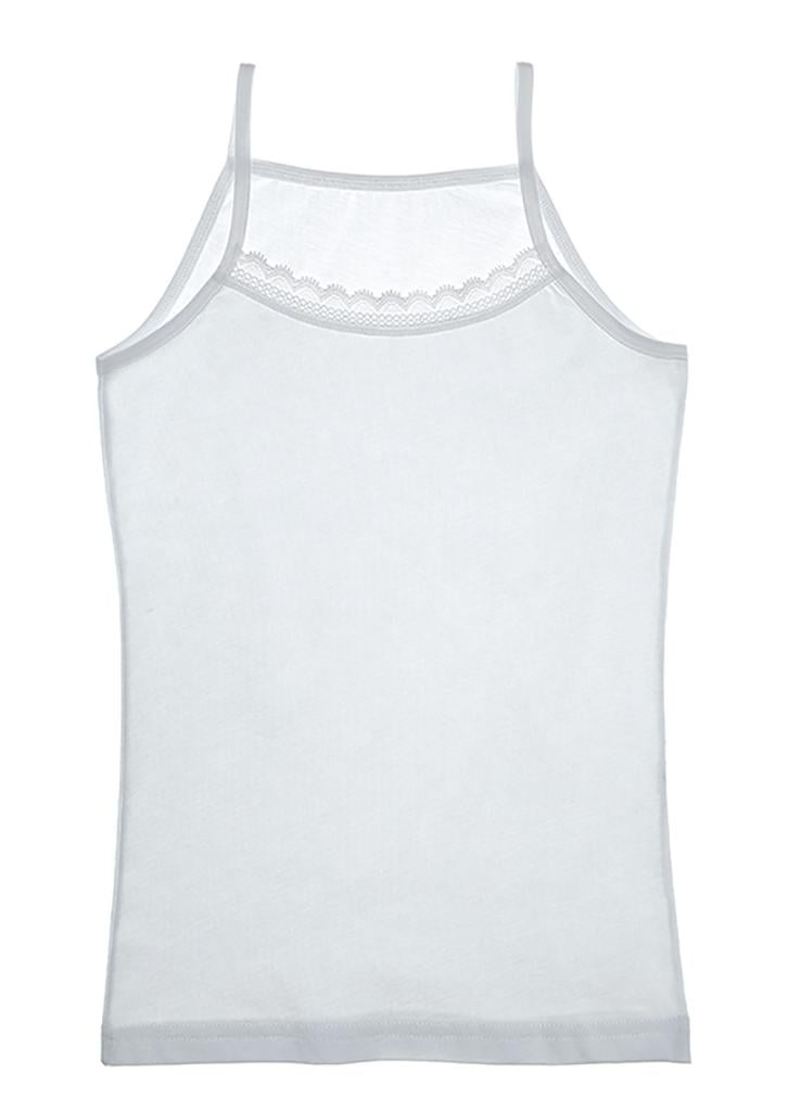 Майка для дівчинки на тонкій бретельці Donella 4342 146-152 см Білий (66392)