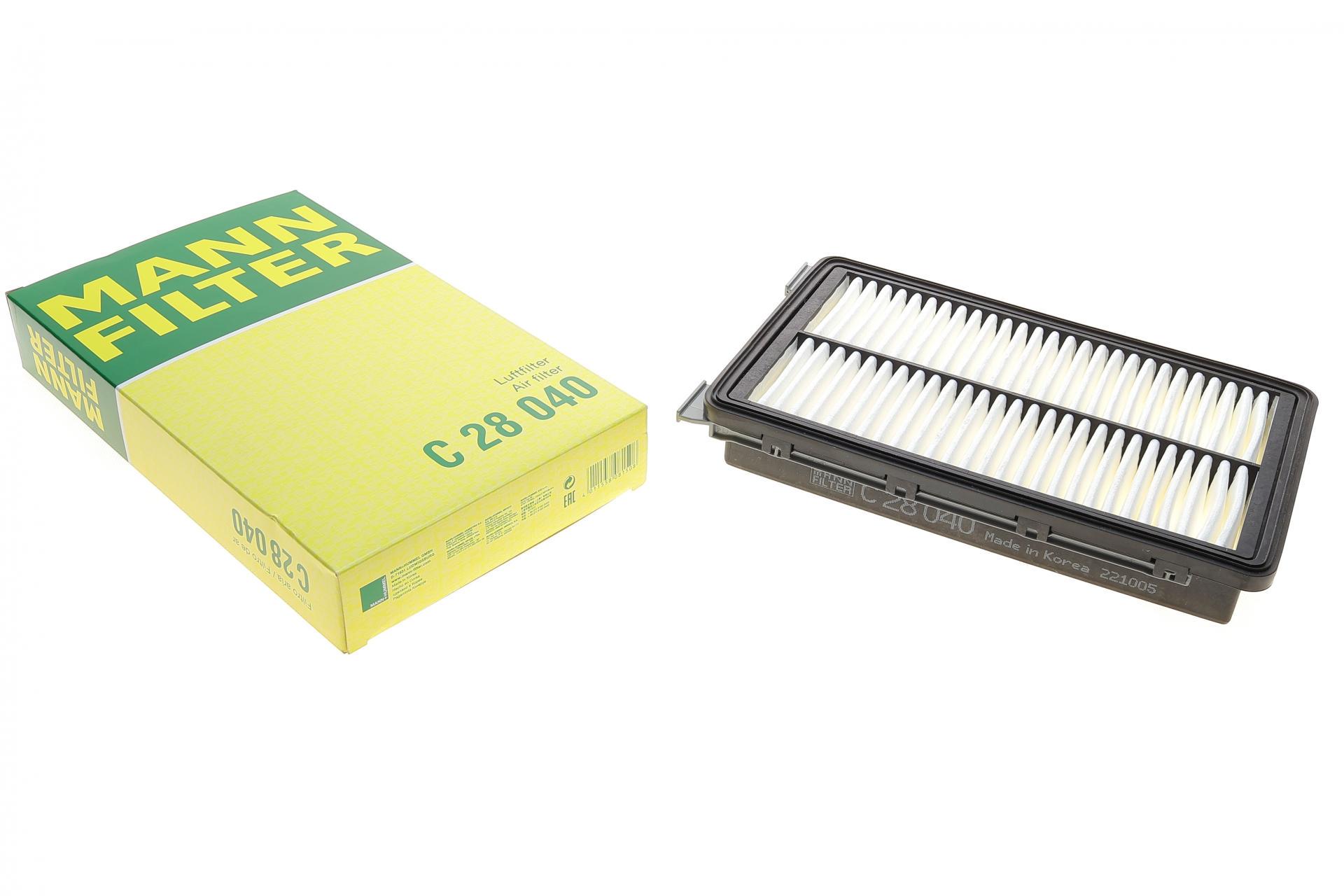 Фильтр воздушный Mann-Filter для Hyundai Tucson/Kia Sportage 1,6-2,0CRDi 15- (C 28 040)