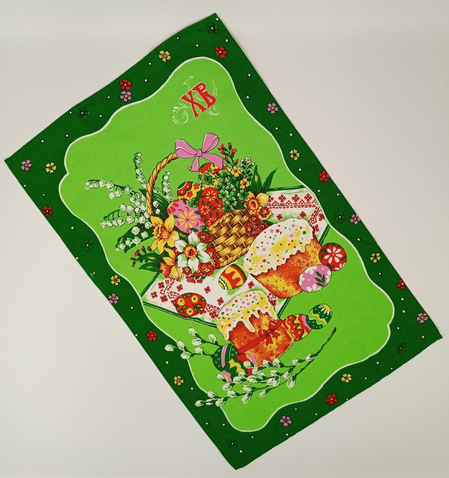 Рушник кухонний вафельний Rich Easter 50x70 см Light Green (CN14705)