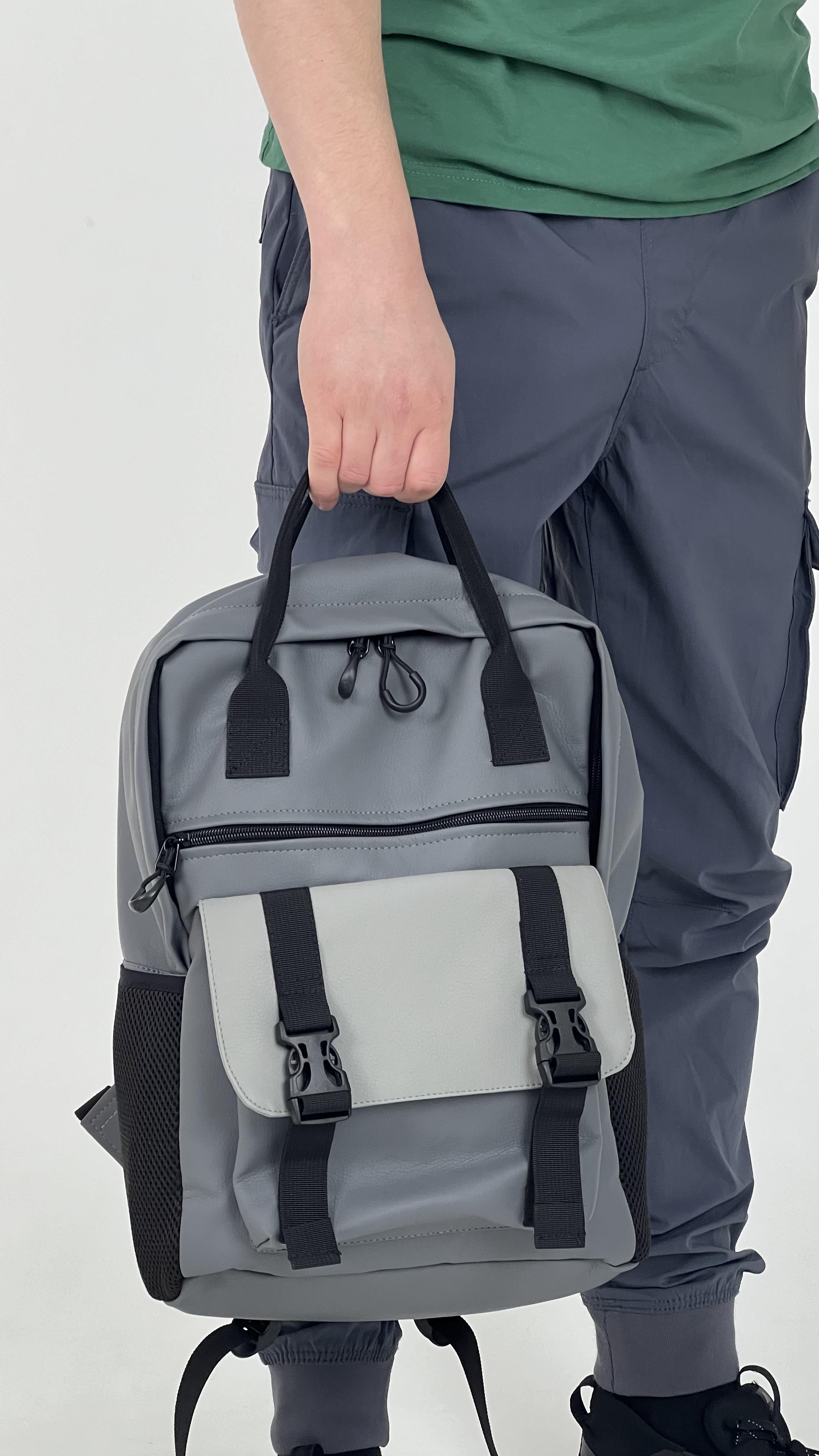 Рюкзак Tobeyou Канкун комбинированный из экокожи 17 л Серый (418276191)