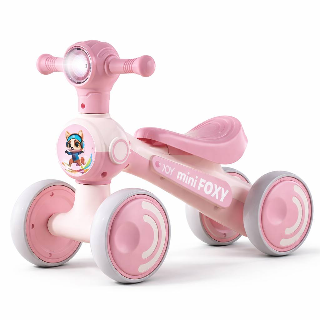 Велобег детский 4-х колесный Joy TR-69533 световые эффекты/песни на украинском языке Розовый (2930718833)