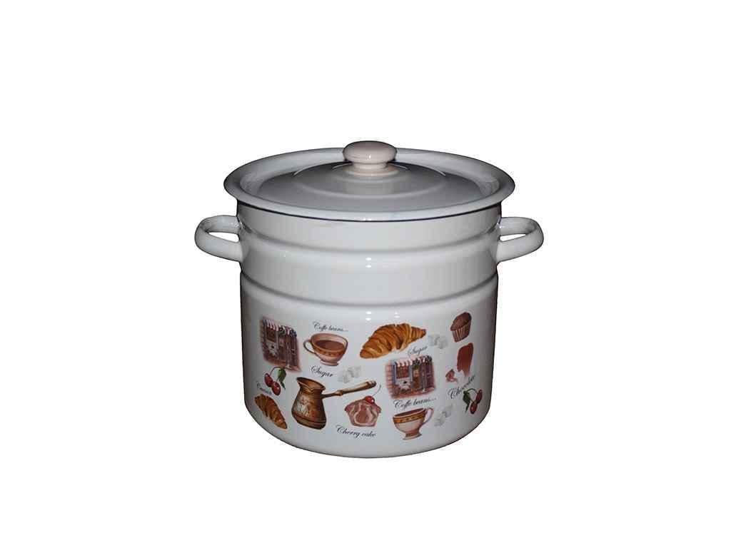 Кастрюля Idilia Кафе де Шери 12 л Белый (I1624)
