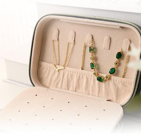 Органайзер для біжутерії та прикрас 15019 5.5х11х15 см зелений (5002597) - фото 5 Органайзер для біжутерії та прикрас 15019 5.5х11х15 см зелений (5002597) - фото 5