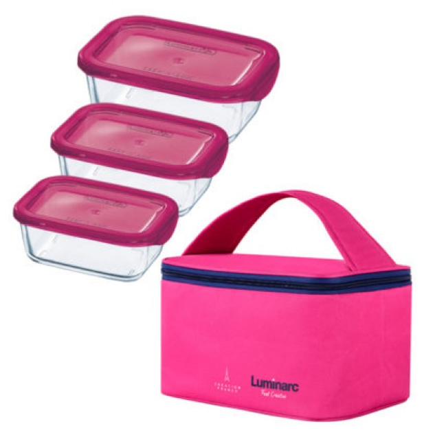 Набор контейнеров Luminarc PURE BOX ACTIVE P9972 с сумкой 3 шт. (1197202565) - фото 1 Набор контейнеров Luminarc PURE BOX ACTIVE P9972 с сумкой 3 шт. (1197202565) - фото 1