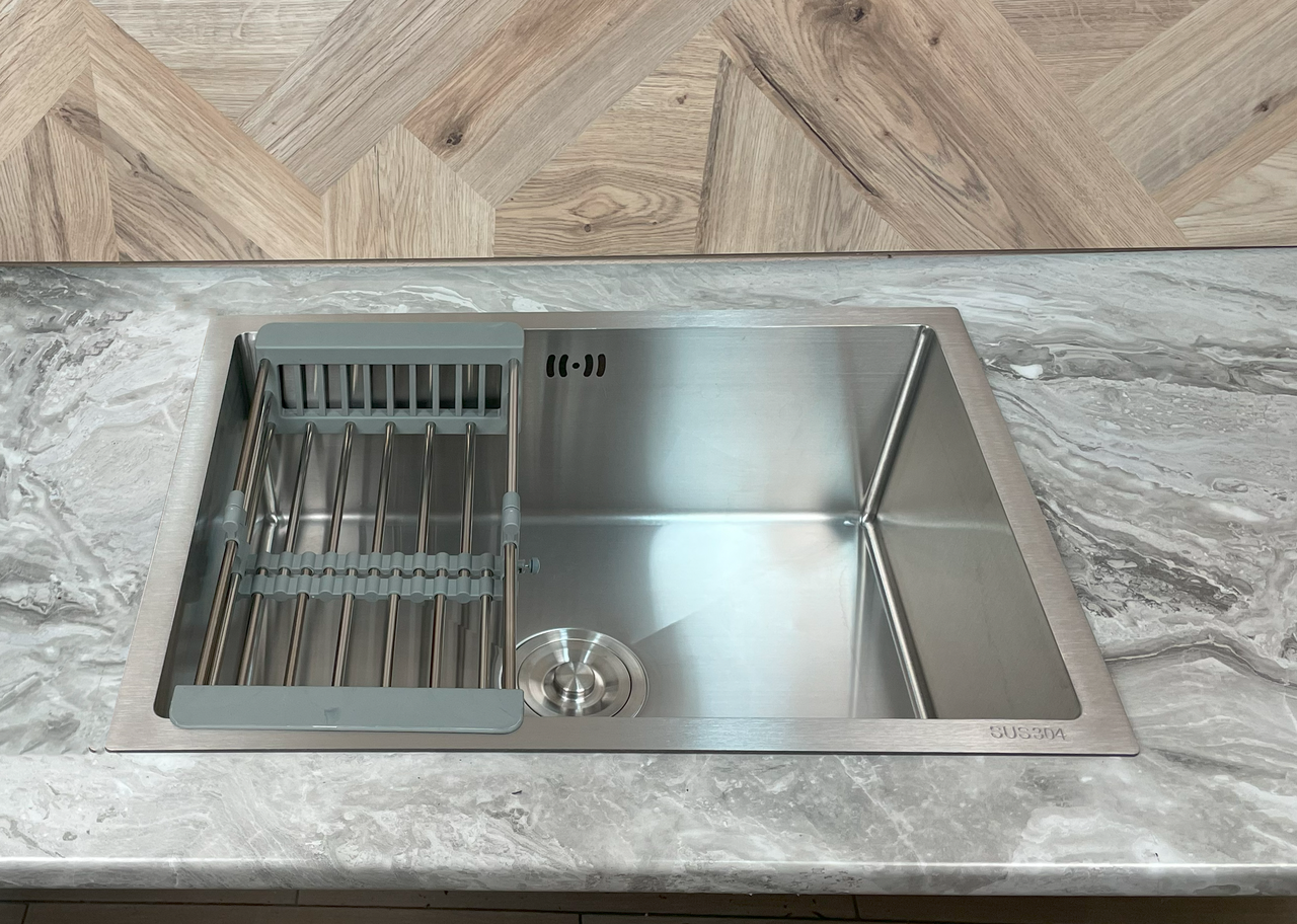 Мойка кухонная глубокая Handmade Galley SP6045 Brushed Silver