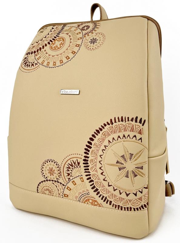 Міський рюкзак жіночий Alba Soboni 250047 з кишенею для ноутбука 15,6" Бежевий