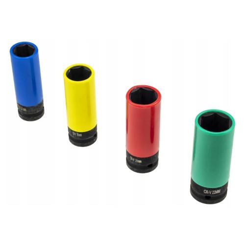 Головки подовжені ударні 17-22 мм 1/2" для литих дисків у кейсі сталь (888541) - фото 3 Головки подовжені ударні 17-22 мм 1/2" для литих дисків у кейсі сталь (888541) - фото 3