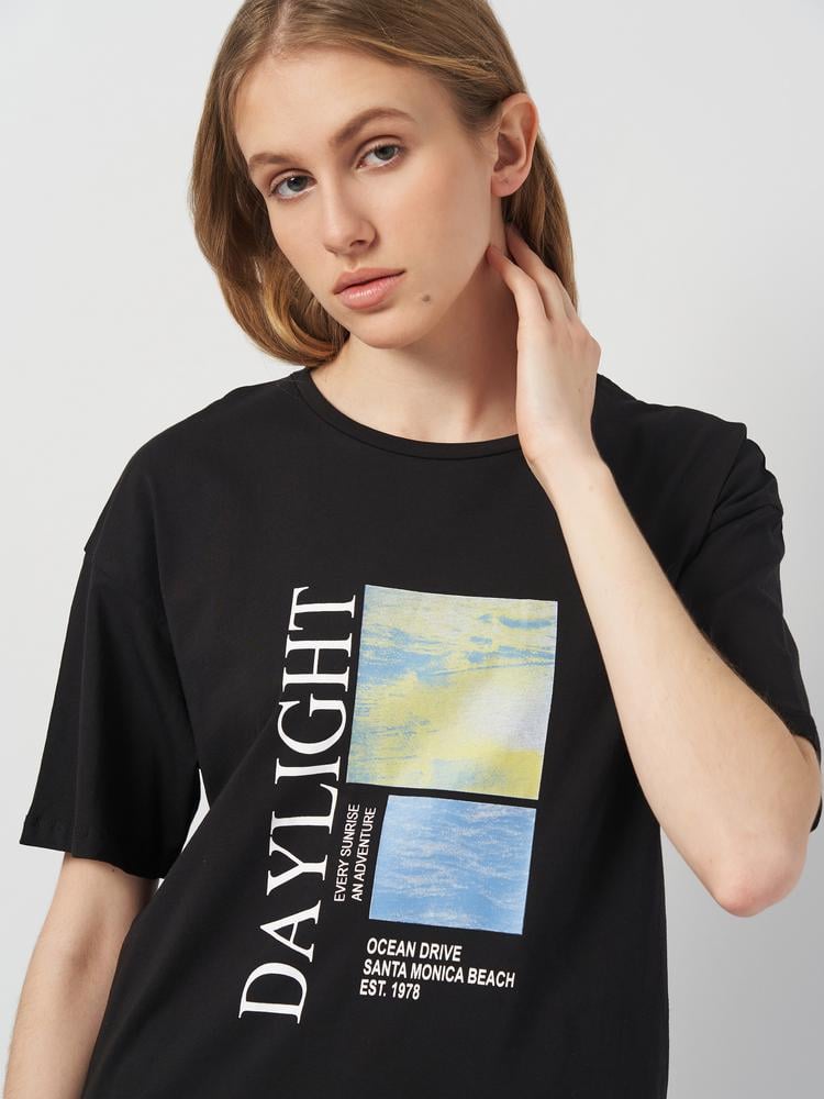 Футболка Forstime 2355x10 жіноча L/XL Чорний (188407-1) - фото 2 Футболка Forstime 2355x10 жіноча L/XL Чорний (188407-1) - фото 2