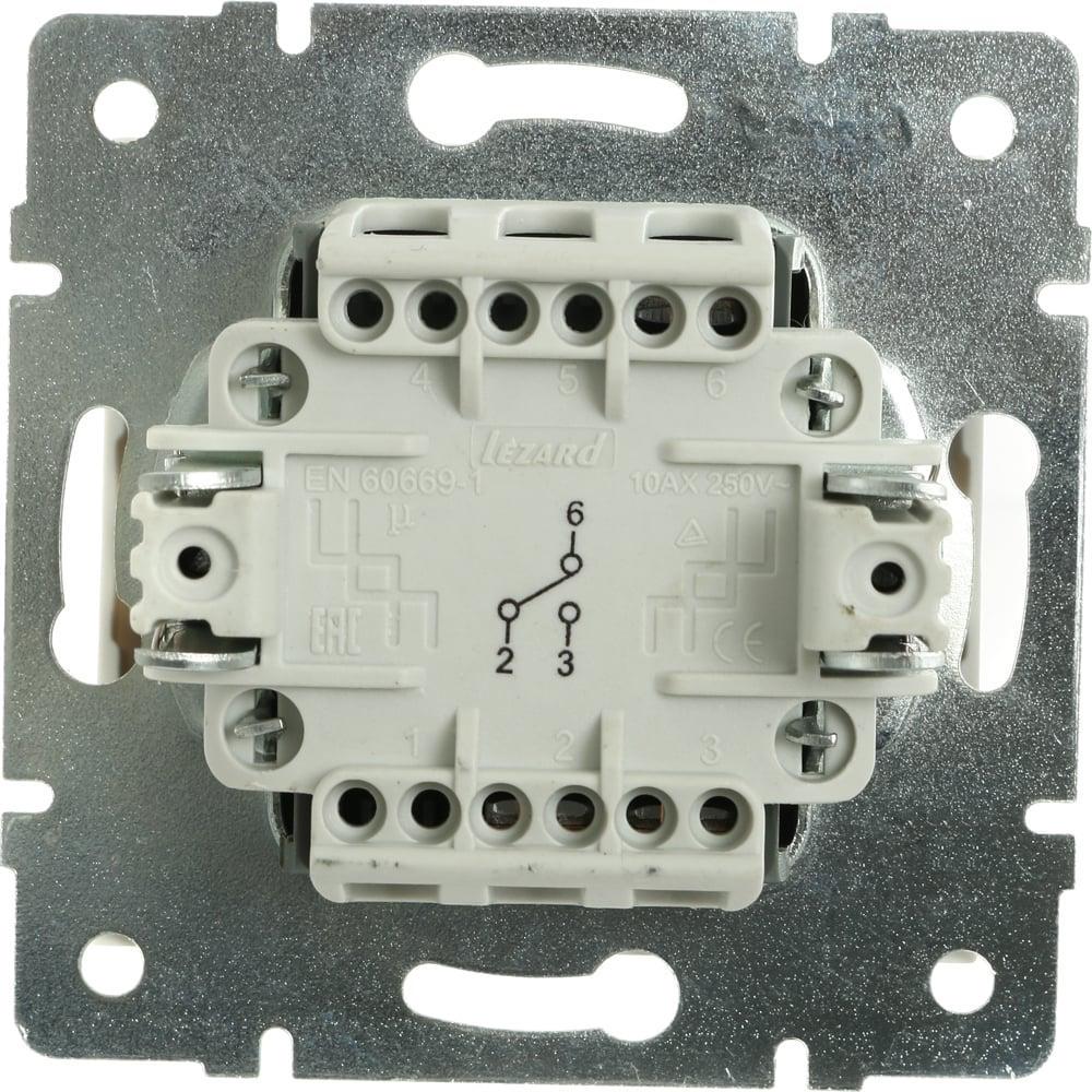 Выключатель проходной одноклавишный Lezard Rain Белый (00000004878) - фото 2