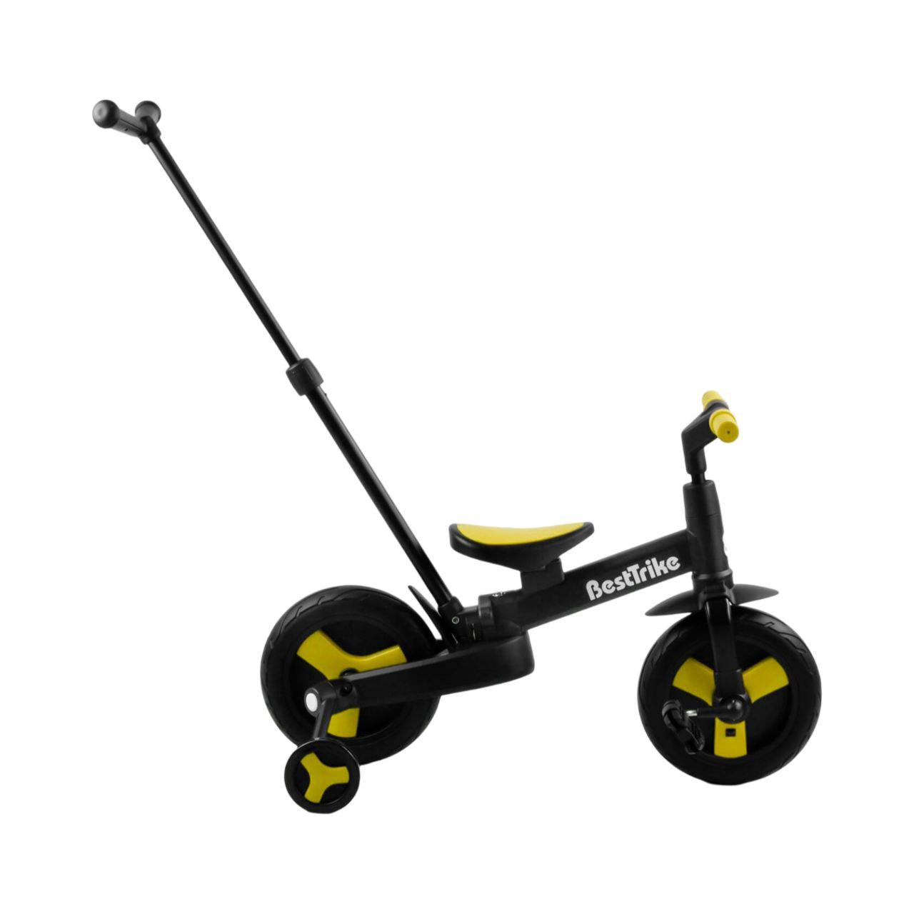 Велосипед-трансформер Best Trike 58195 колеса PU 10'' батьківська ручка/знімні педалі Жовтий (25400124) - фото 2 Велосипед-трансформер Best Trike 58195 колеса PU 10'' батьківська ручка/знімні педалі Жовтий (25400124) - фото 2
