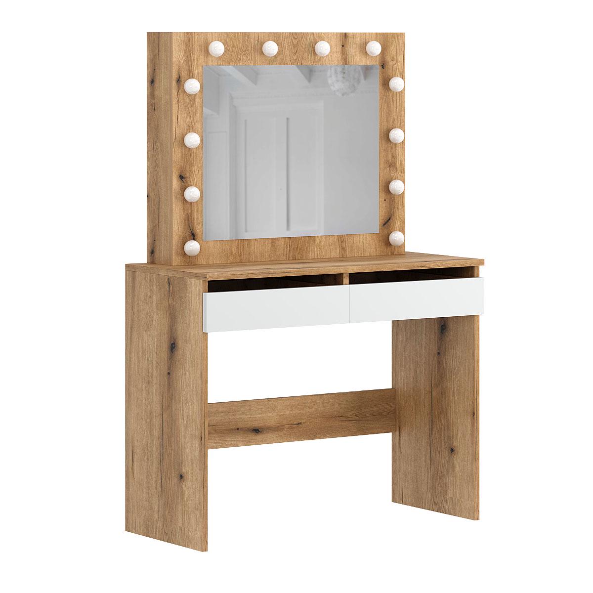 Туалетный столик Malta 940х430х1400 мм Дуб эвок/Белый бриллиант (GATB32100100000) - фото 2 Туалетный столик Malta 940х430х1400 мм Дуб эвок/Белый бриллиант (GATB32100100000) - фото 2