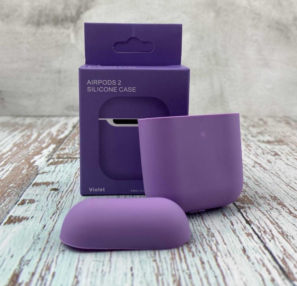 Силіконовий чохол для навушників AirPods AirPods 2 Light Purple