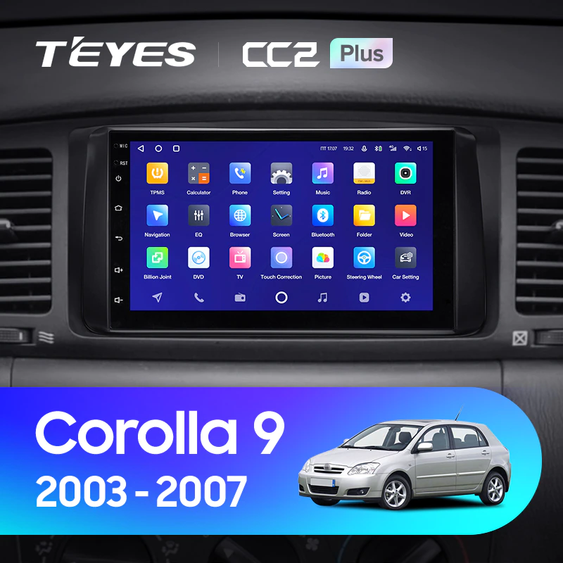 Автомагнитола штатная Teyes CC2 Plus для Toyota Corolla 9 E120 E130 2003-2007 Android CC2 PLUS 4+64G Wi-Fi+4G (1796867819) - фото 4