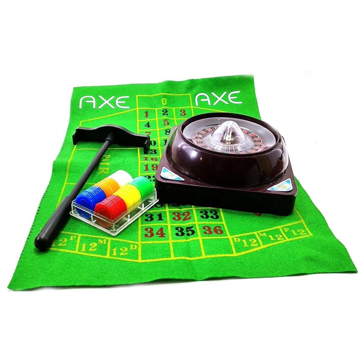 Казино – сукно с фишками 25х25х9 см (18433)