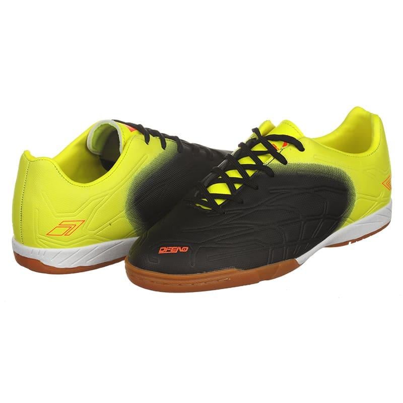 Футзалки подростковые Difeno B1681-1 искусственная кожа р. 39 Черно-желтый (90007)