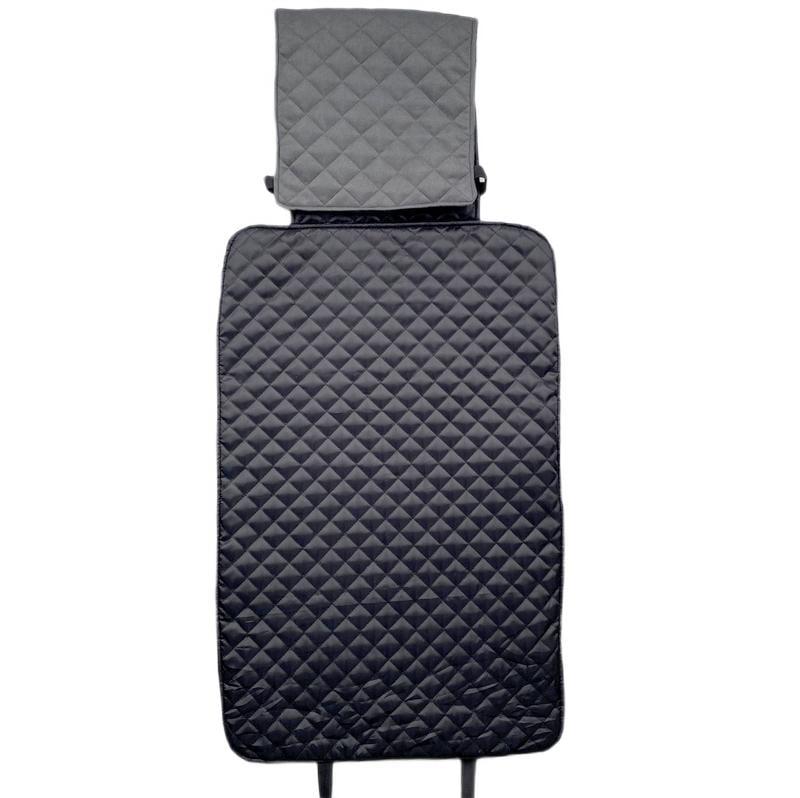 Накидка на спинку сиденья автомобиля с подголовником эко-замша 1 шт. Серый (780) - фото 2