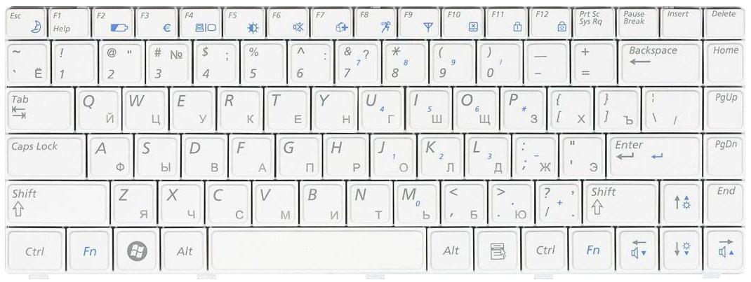 Клавиатура для ноутбука Samsung X420 White