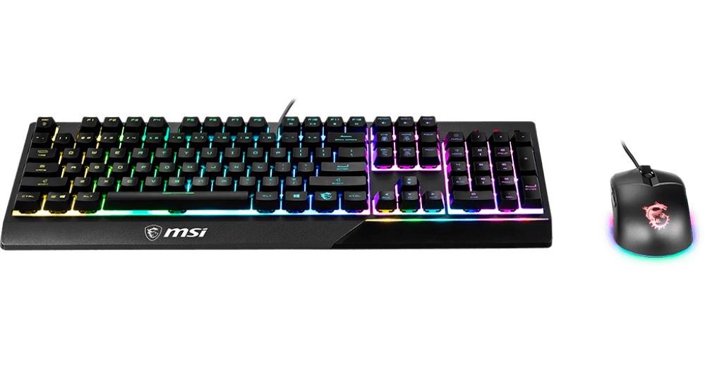 Комплект ігровий MSI Vigor GK30 COMBO провідна клавіатура та мишка з RGB-підсвічуванням USB 5000 DPI Чорний (618900) - фото 2