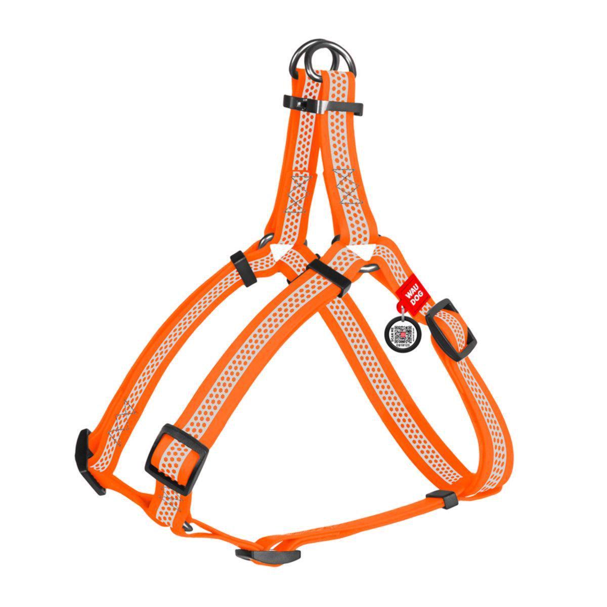 Шлей для собак Waudog Waterproof с QR-паспортом/светоотражающая XS 15 мм х 30-39 см Оранжевый (26622782) Шлей для собак Waudog Waterproof с QR-паспортом/светоотражающая XS 15 мм х 30-39 см Оранжевый (26622782)