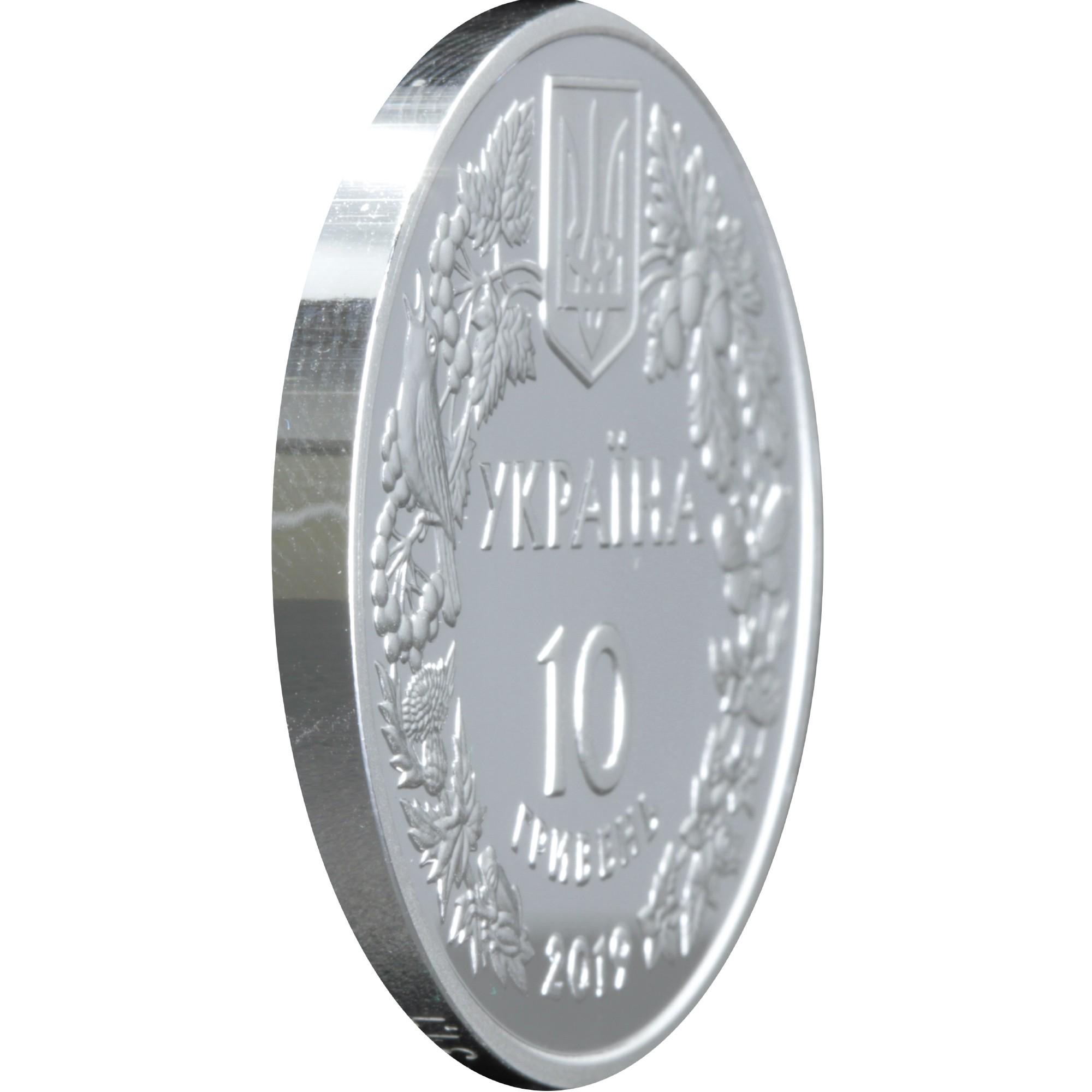 Серебряная монета Орлан-Белохвост 10 гривен 2019 Украина 1 oz (321) - фото 4