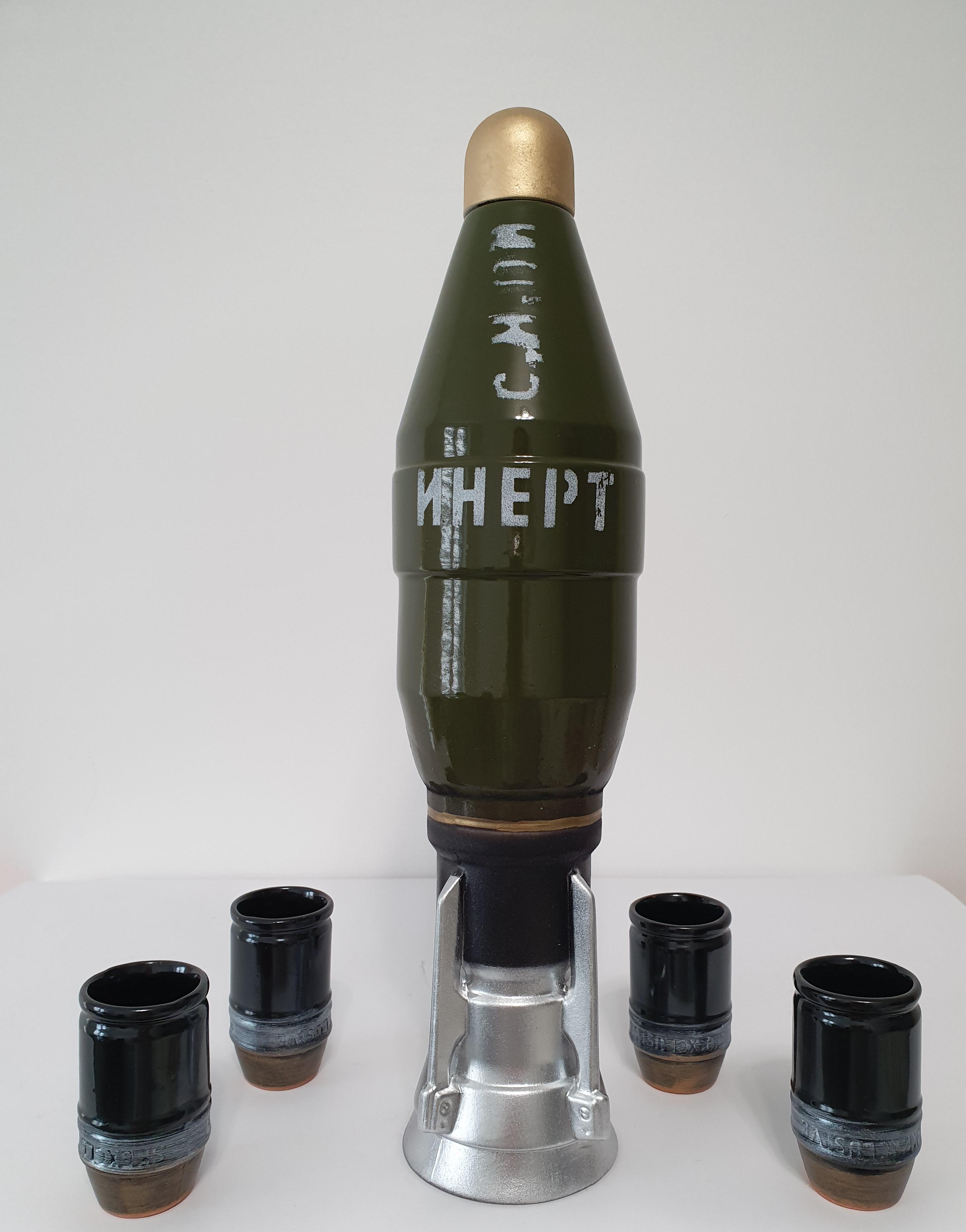 Подарочный набор для алкоголя штоф с рюмками Кинжал керамика (3220)