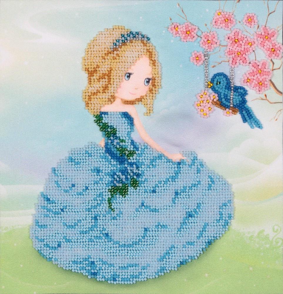 Вышивка бисером Девочка с птицей маленькая девочка 20х21 см (29216961)