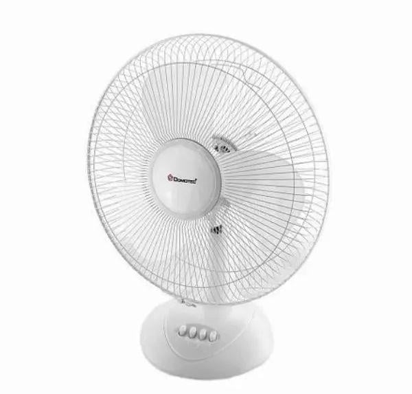 Вентилятор настільний 40 Вт Domotec MS-1626 220 В з автоповоротом і 3 швидкостями 27х21,5 см White (35973381)