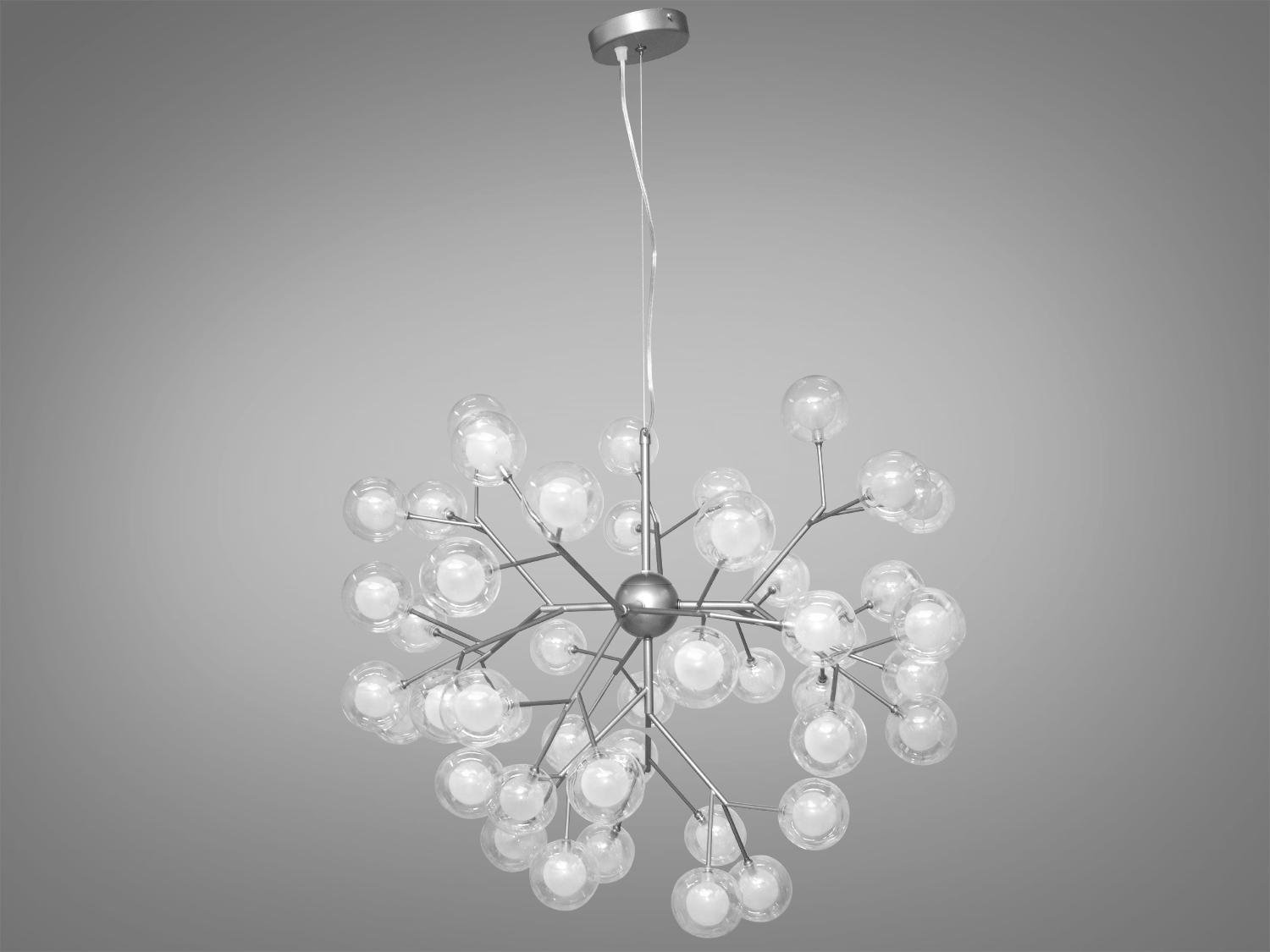 Люстра подвесная Светлячок 45 ламп Хром сатин (887-45B SL) - фото 1 Люстра подвесная Светлячок 45 ламп Хром сатин (887-45B SL) - фото 1