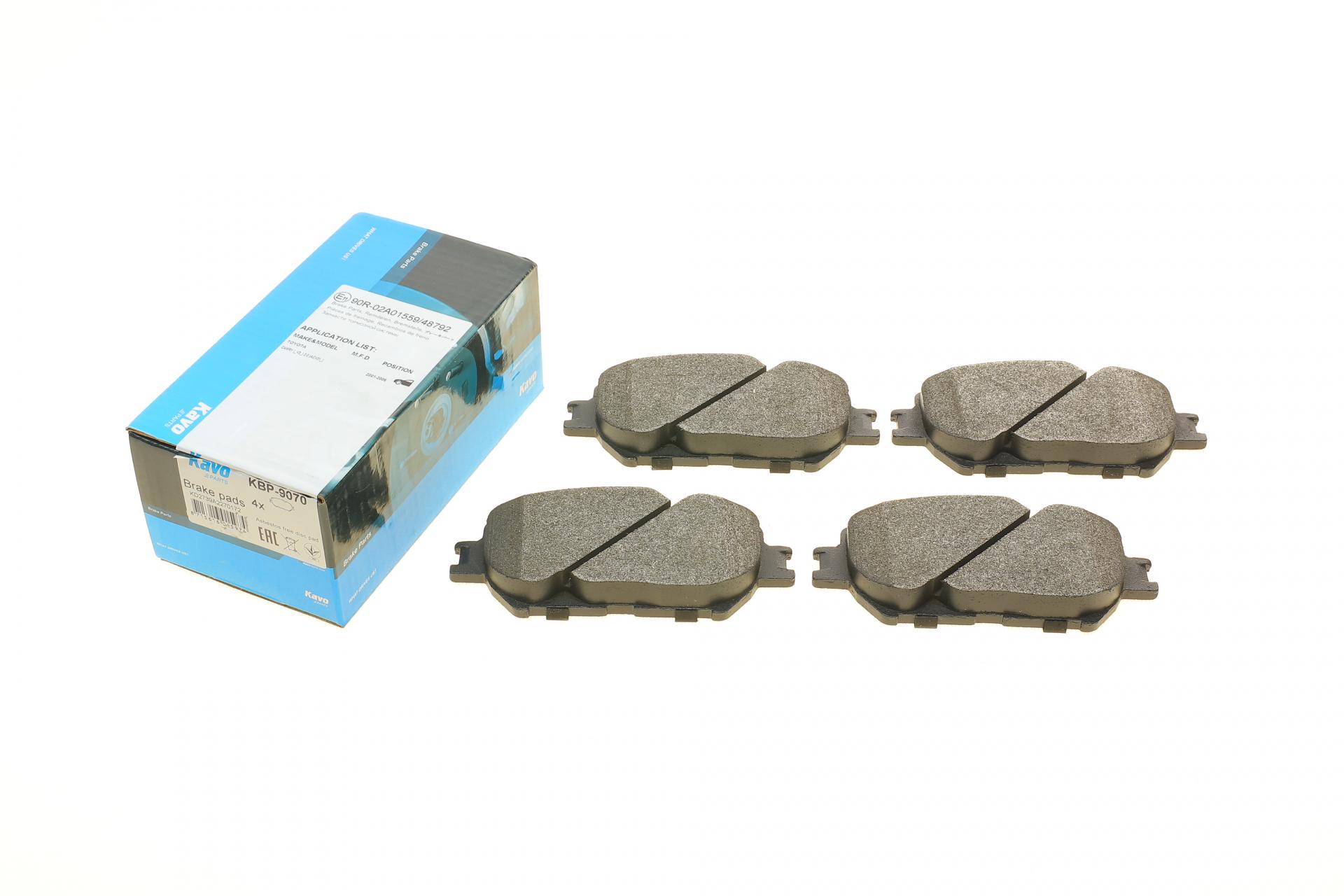 Колодки тормозные передние KAVO PARTS KBP-9070 Toyota Camry 01-11/Solara 03-08/Lexus GS 05-11/IS III 13- Колодки тормозные передние KAVO PARTS KBP-9070 Toyota Camry 01-11/Solara 03-08/Lexus GS 05-11/IS III 13-
