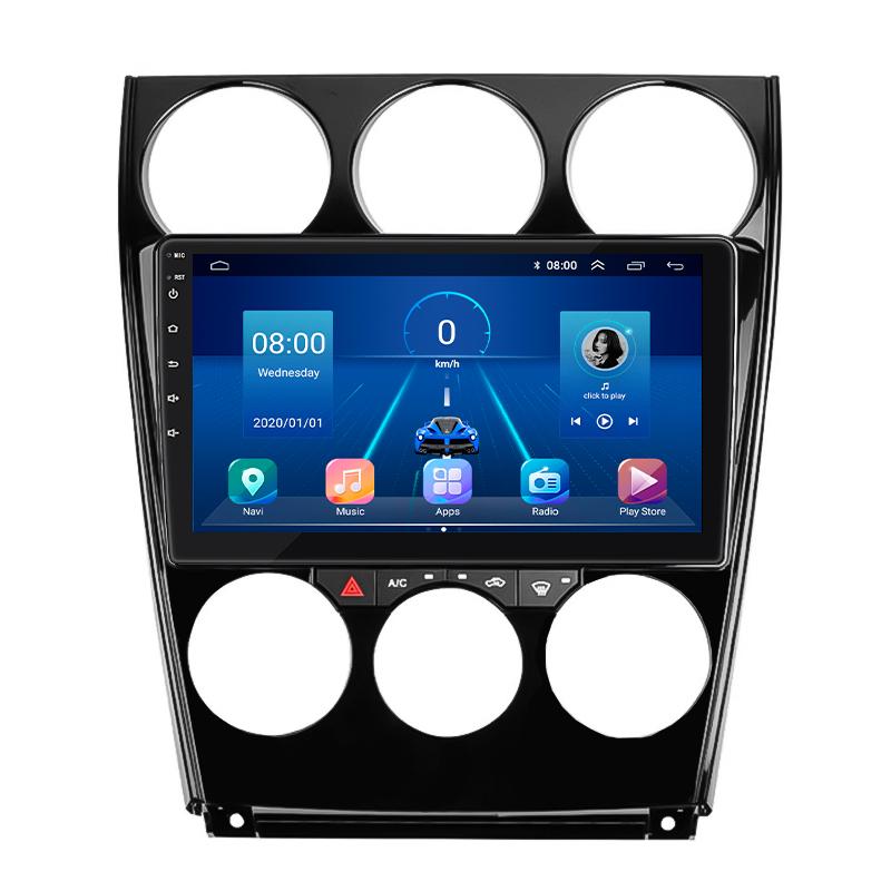 Штатна магнітола Lesko для Mazda 6 I (GG) Рестайлинг 2005-2008 екран 9" 2/32Gb 4G Wi-Fi GPS Top