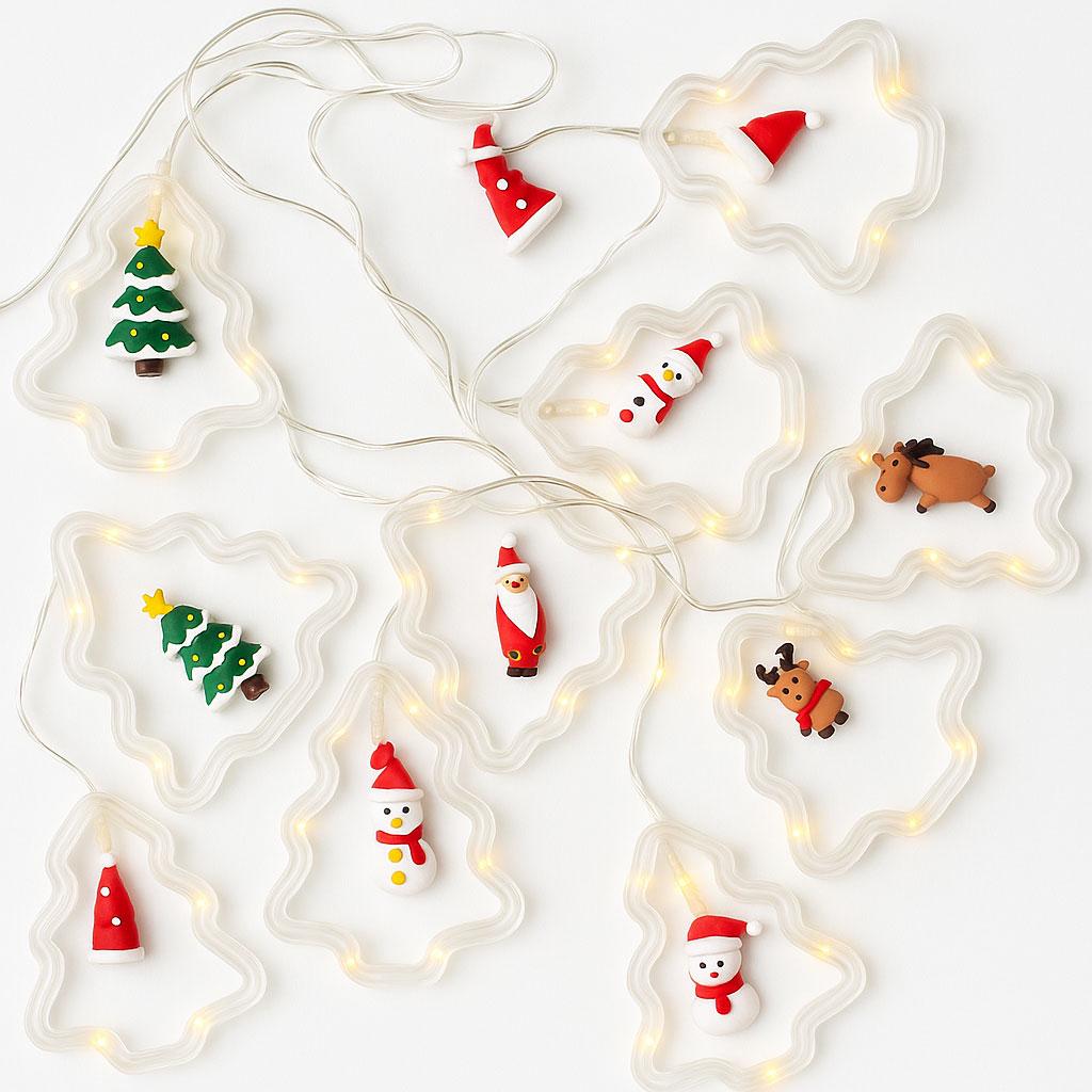 Гірлянда новорічна Ялинка з персонажами з пультом керування 10 ламп 3 м (94525062) - фото 2 Гірлянда новорічна Ялинка з персонажами з пультом керування 10 ламп 3 м (94525062) - фото 2