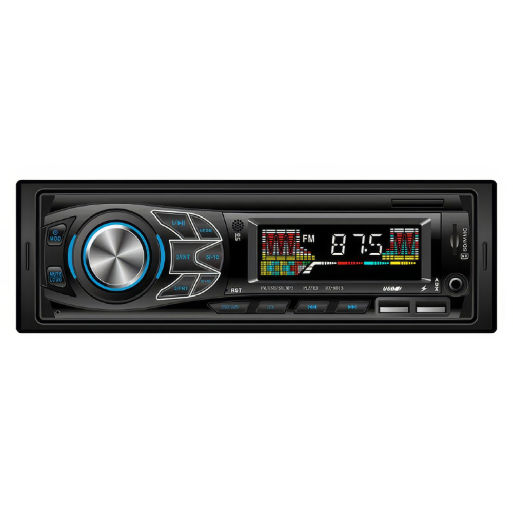 Автомагнитола 1DIN с Bluetooth/USB/AUX/радио с пультом ДУ (3015)