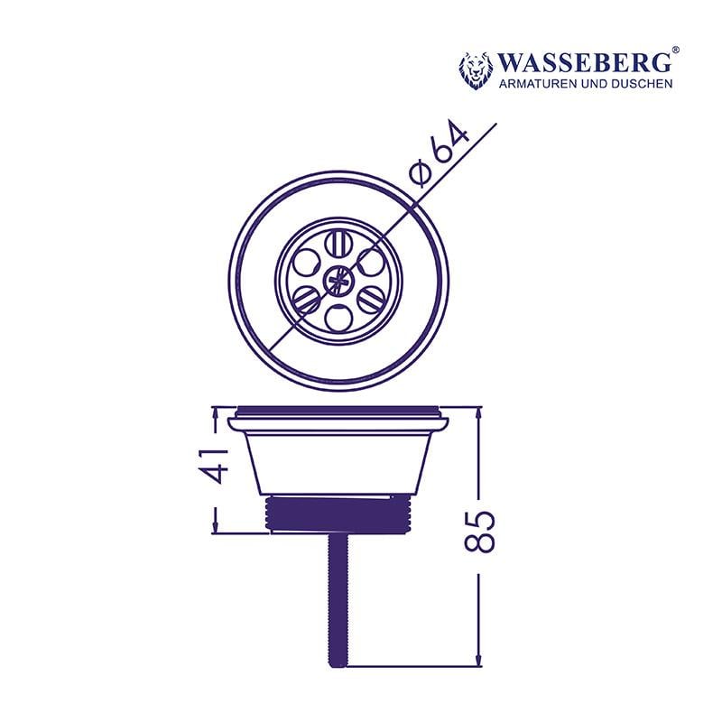 Випуск для сифона Wasseberg 7005 - фото 2