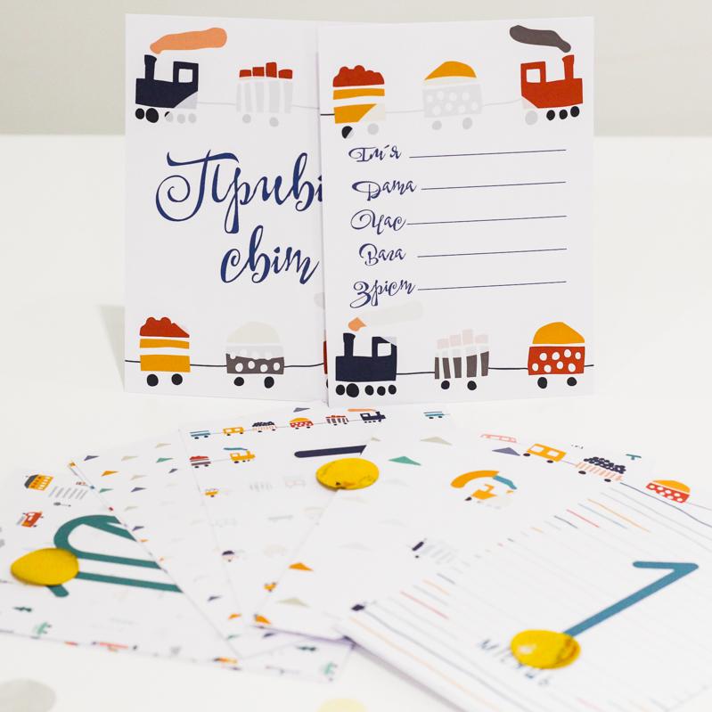 Набор детских карточек для фотоссесий Привіт Світ