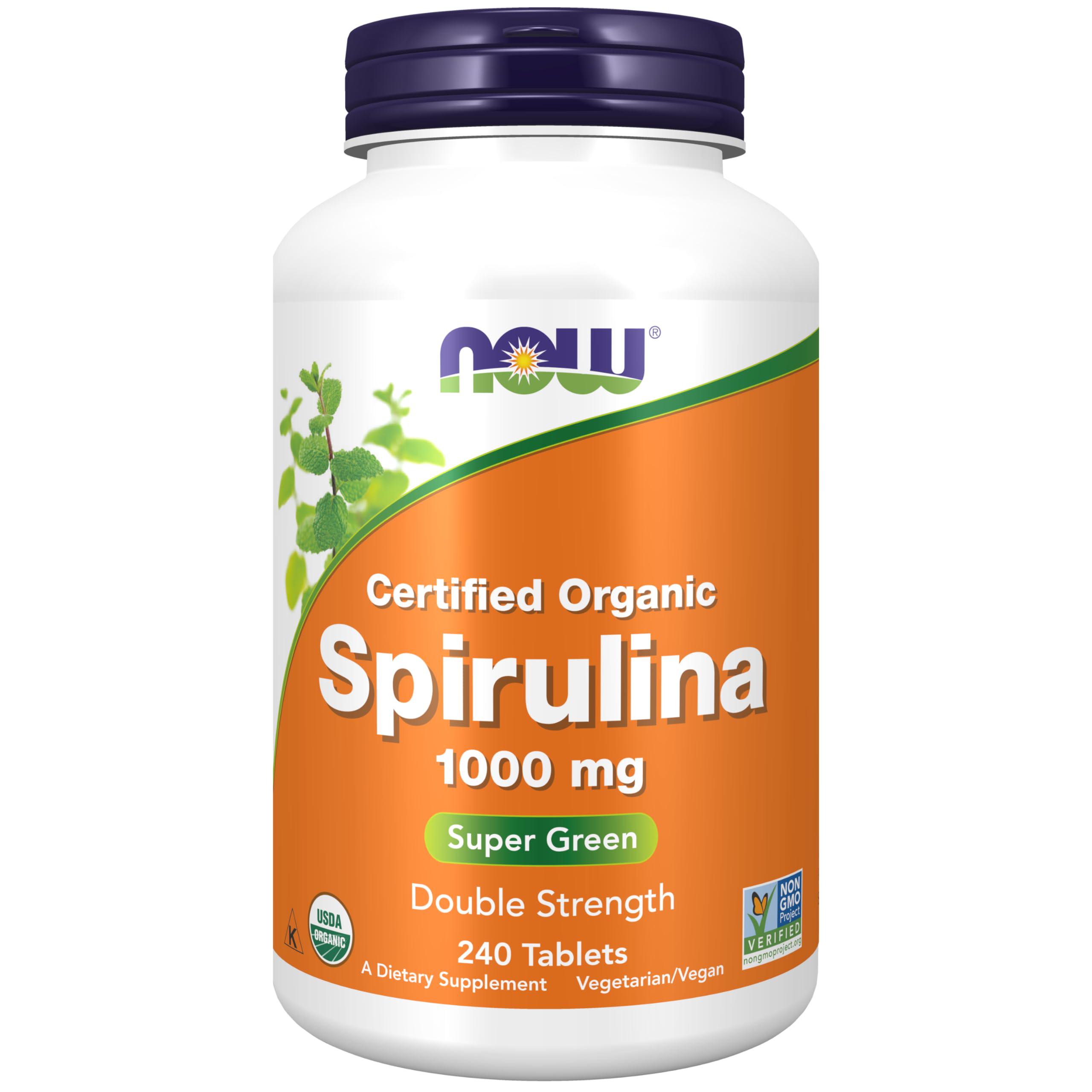 Спирулина Now Spirulina 1000mg 240tabl
