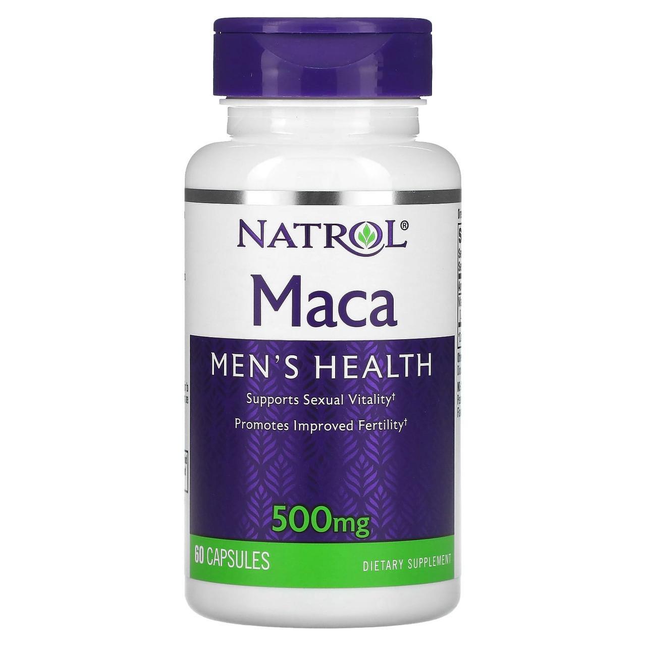 Maкa Natrol Macaдля мужского здоровья 60 капс. 500 мг