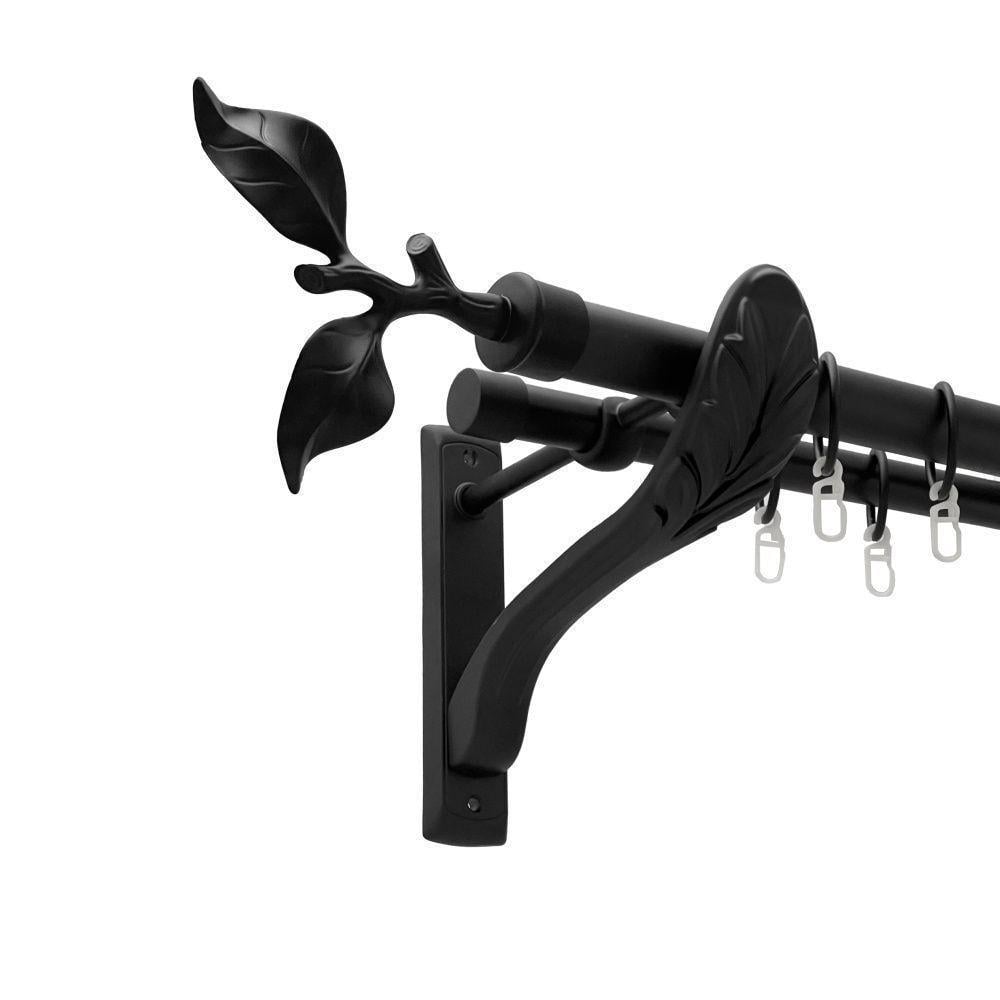 Карниз Orvit Листок двухрядный гладкий 200 см Черный (00-00018201)