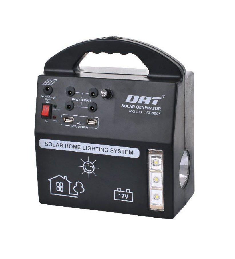 Ліхтар переносний DAT АТ-8207 із сонячною панеллю (18-7-8207) Ліхтар переносний DAT АТ-8207 із сонячною панеллю (18-7-8207)