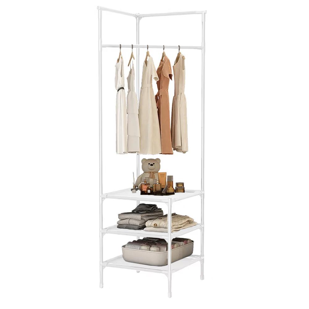 Стійка кутова для одягу та взуття Corner Clothes Rack CR-15 Білий (SS-27) - фото 2