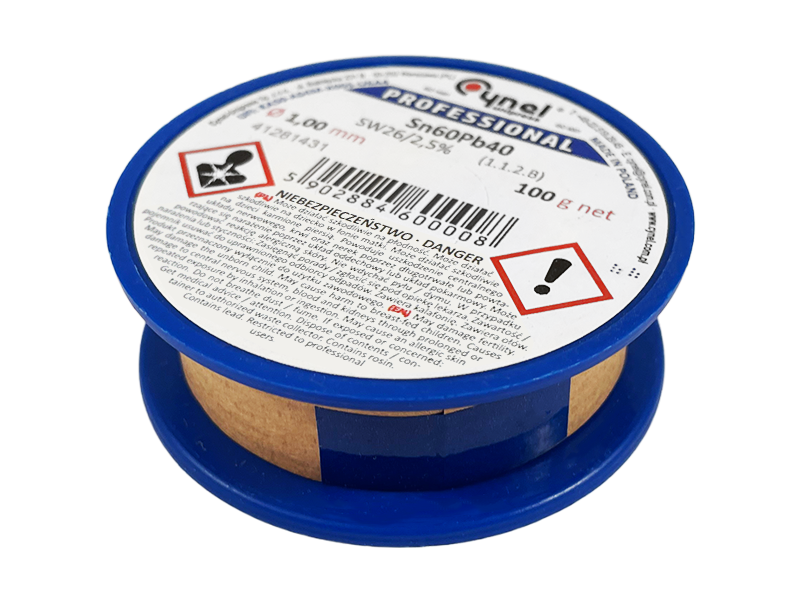 Припой оловянно-свинцовый Cynel Sn60Pb40-SW26 1 мм 100 г (8142)