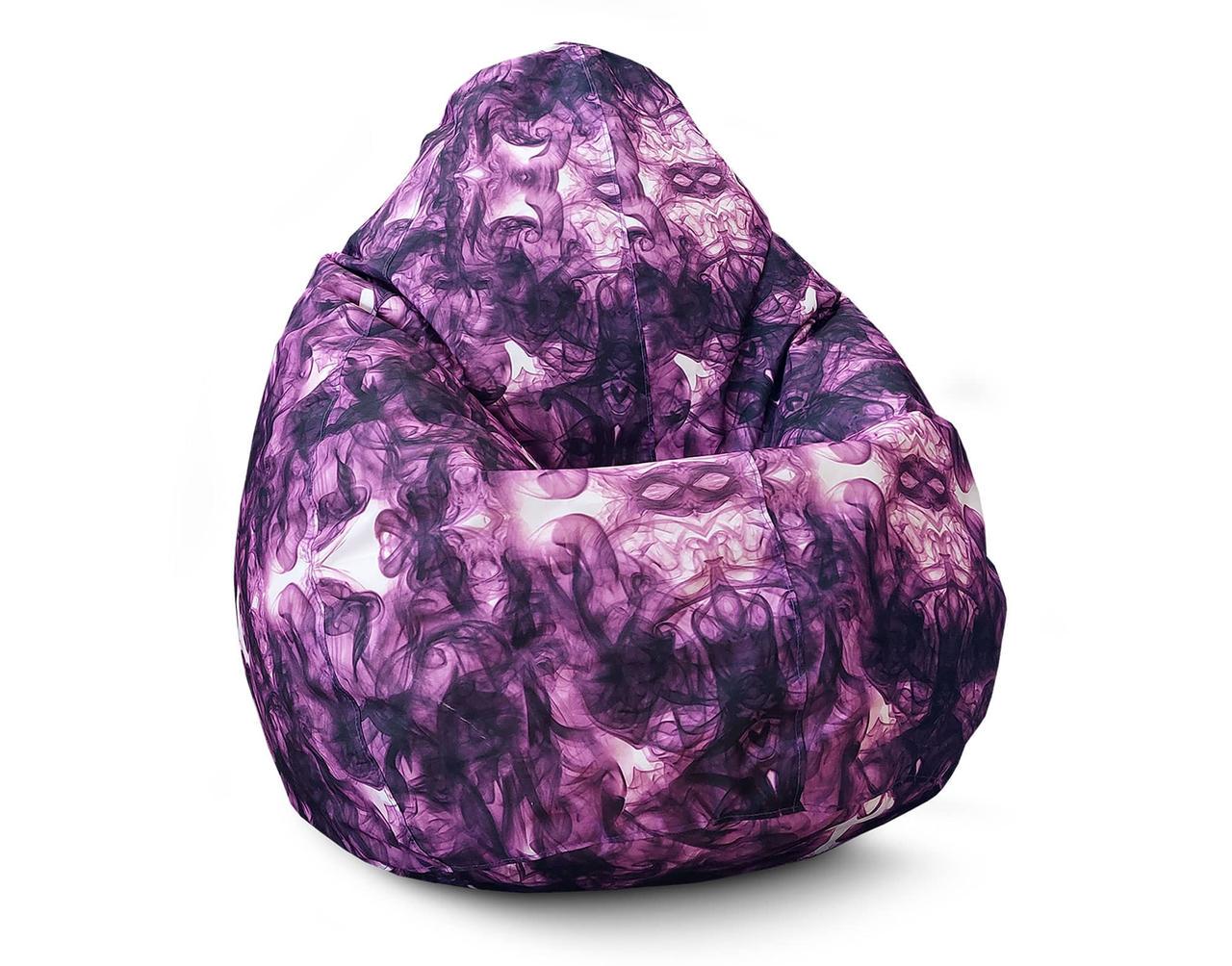Кресло мешок iPuff Фиолетовый дым Оксфорд XXL 90х125 см Кресло мешок iPuff Фиолетовый дым Оксфорд XXL 90х125 см