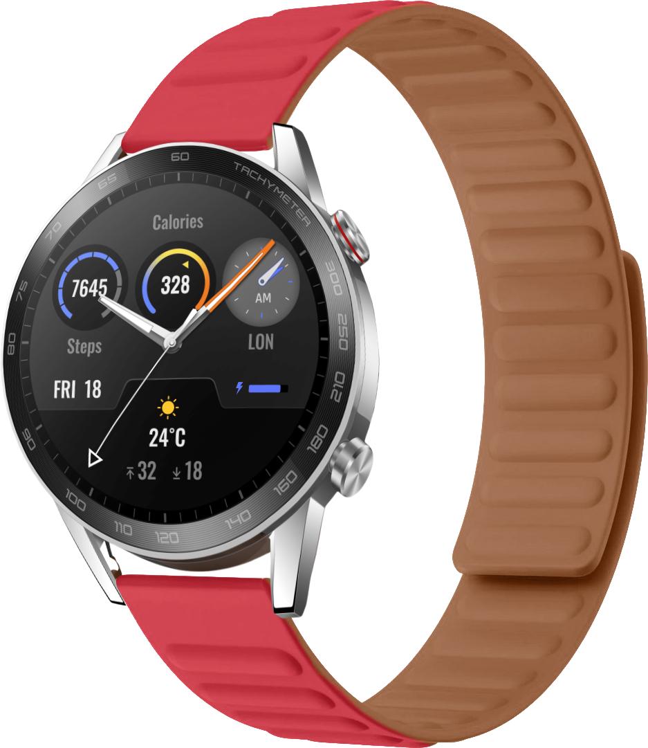 Ремешок Magneter для Honor Magic Watch 2 46 мм Red (26645-2D) Ремешок Magneter для Honor Magic Watch 2 46 мм Red (26645-2D)