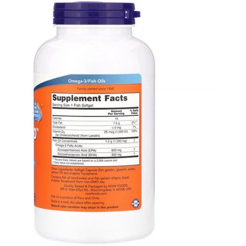 Омега 3 NOW Foods Ultra Omega 3-D 180 Softgels - фото 3