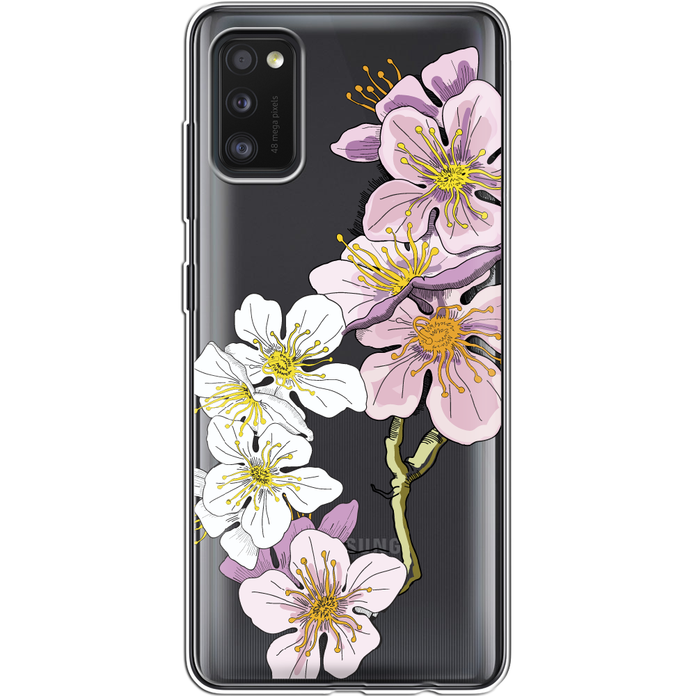 Чехол Boxface Samsung A415 Galaxy A41 Cherry Blossom Прозрачный силикон (39755-cc4-39755) - фото 1