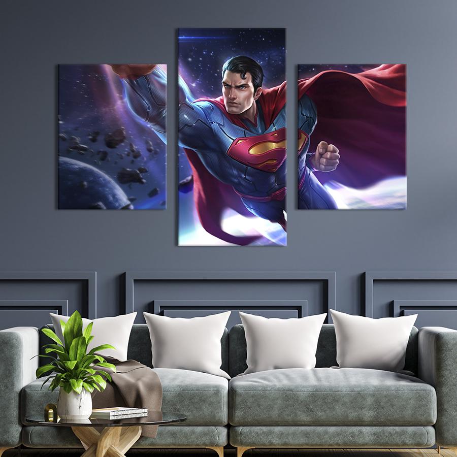 Картина для интерьера Сверхбыстрый полет Супермена 96x60 см (752-32)