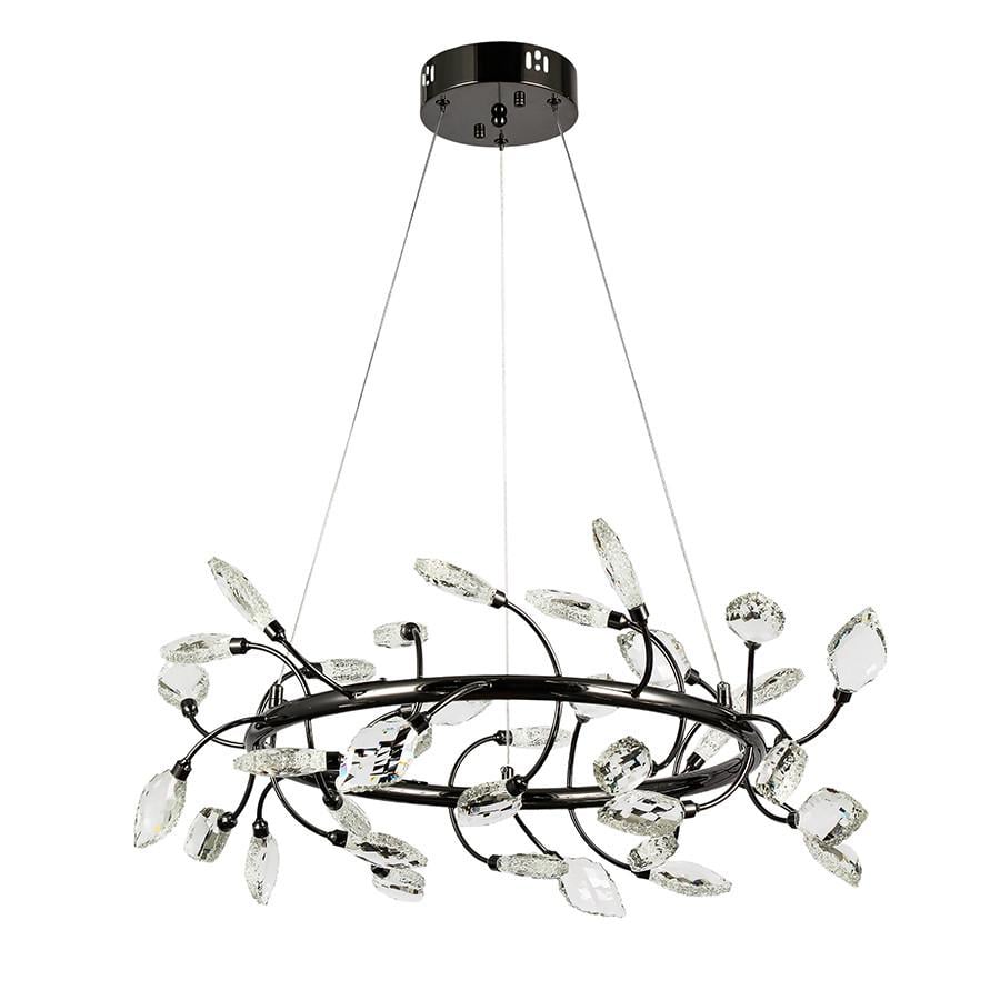 Люстра 7989300-36 Led 600 PLBK 22W Черный/Хром/Прозрачный