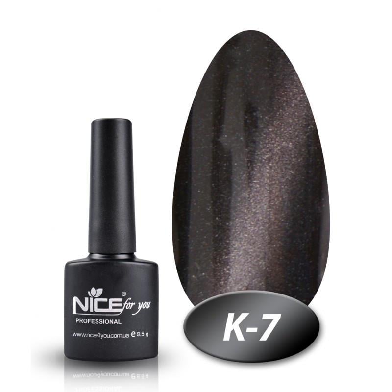 Гель-лак Nice for you Cat Eyes 8,5 мл К-7 Черно-серый Гель-лак Nice for you Cat Eyes 8,5 мл К-7 Черно-серый