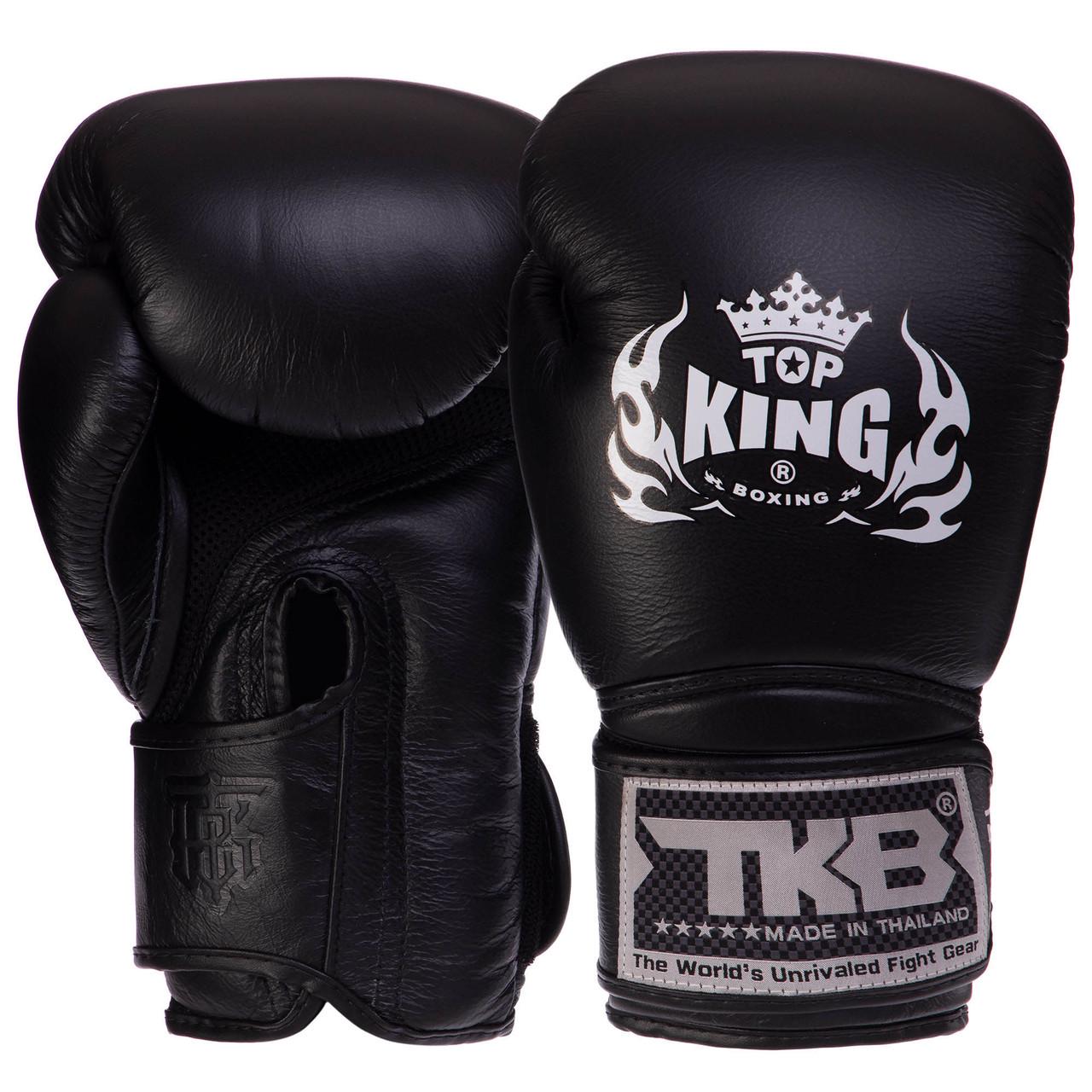 Боксерские перчатки Top King Super AIR кожаные 18 oz Черный (TKBGSA)